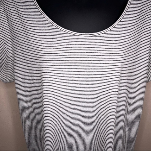 XL Alternative Apparel Black White Stripes Casual Preppy Stretch - Picture 7 of 10